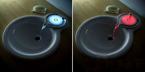 智能LED概念水龙头 新奇操作调控水温水量