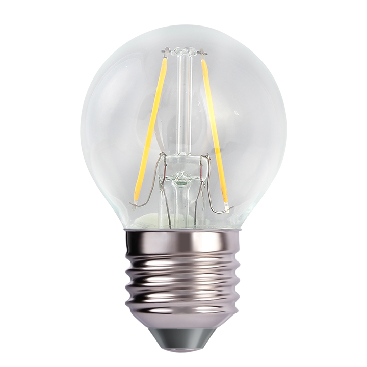 佛山照明FSL G45球泡 220V2W27K E27全周光全玻璃灯丝灯